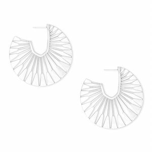 Deanne Hoop Earrings in Bright Silver